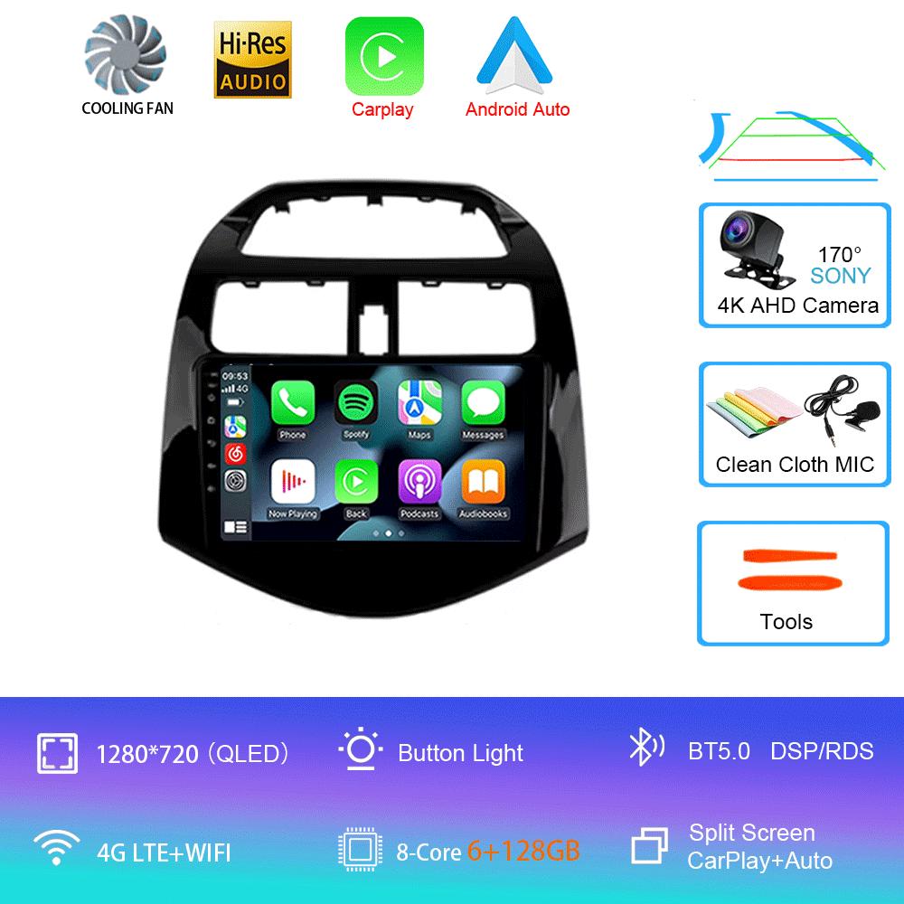 Android 14 Carplay For Chevrolet Spark Beat Matiz Creative 2010 2011 2012 2013 2014 Multimedia Player Car Radio GPS 2din Stereo