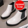 Mode Herren Stiefel mit Schlangenmuster Schuhe mit Absätzen Höhe Stiefel Mann Erhöhung Einlegesohle 5CM Mode Slipper Leder Stiefelette Chelsea Boots