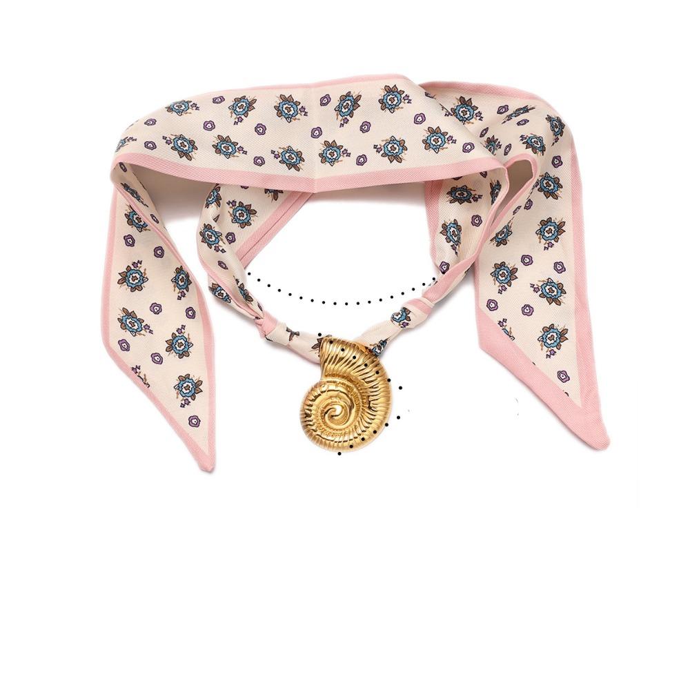 

Printing Flower Scarf Chain Necklace Ethnic Style Colorful Headscarf Bag Accessories Women Style9