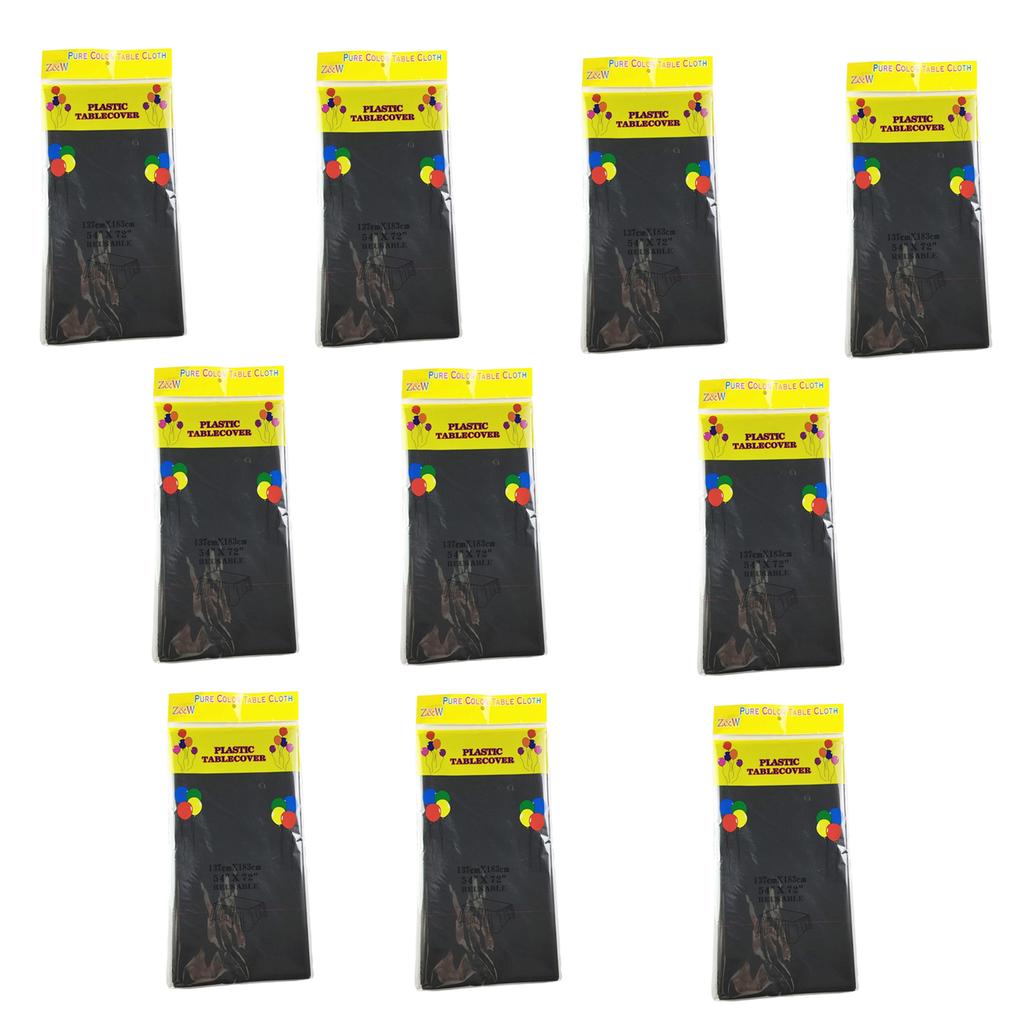 Leakproof Plastic Table Covers 10Pcs/pack 54x72Inch Decorative Tablecloths Disposable Table Cloth for Daily Parties