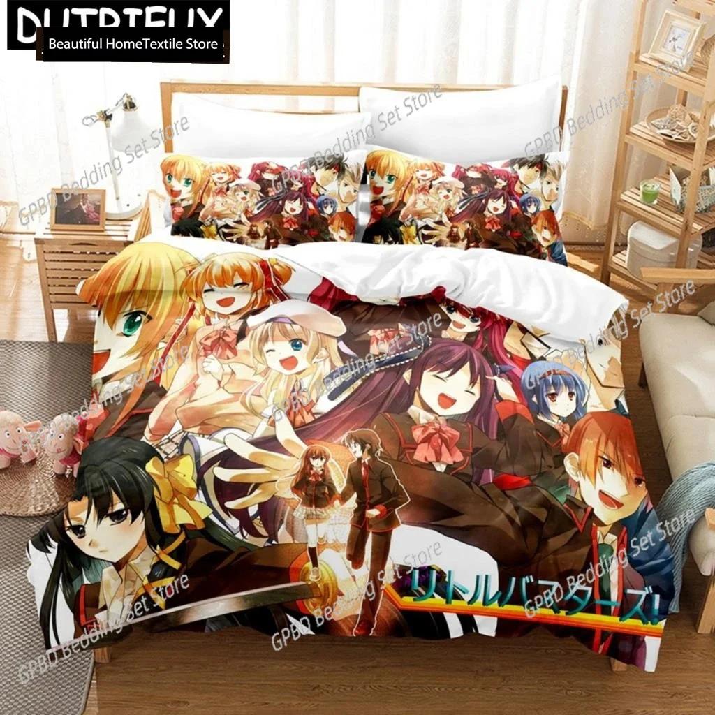 Japanese Anime Little Busters 3D NEW Duvet Cover Pillowcase Bedding Set Adult Boy Girl Bedroom Decoration Single Double Large