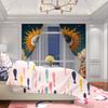 Sun God - Printed Curtains -100% Polyester -2pc for Bedroom Curtains and Living Room Decoration.