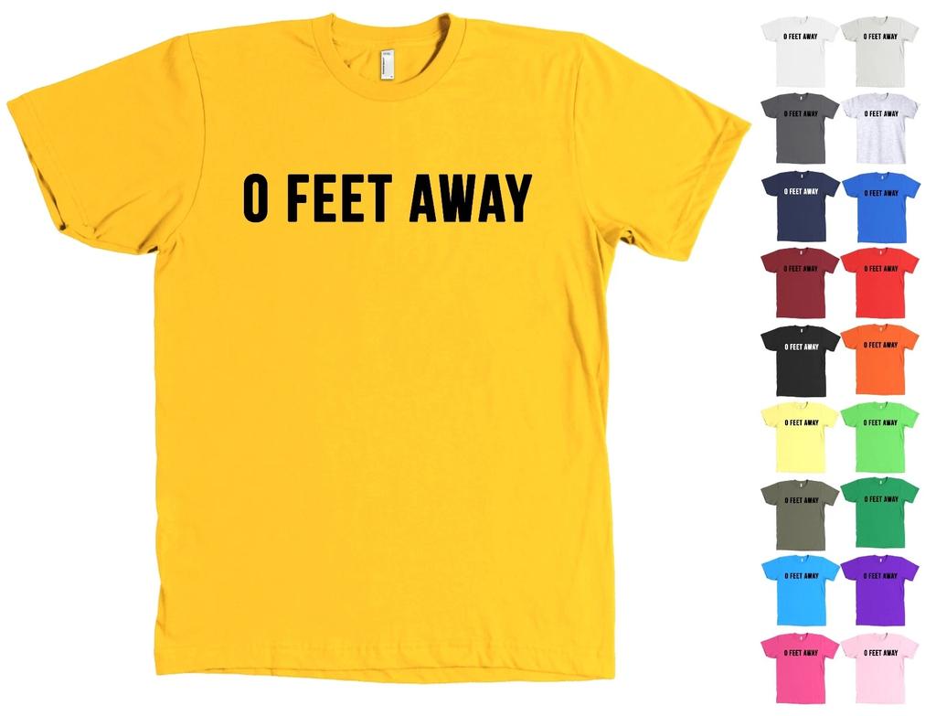 Null Fuß entfernt Bella + Canvas Shirt Grindr Gay App Shirt 0 FT T-Shirt - NEU