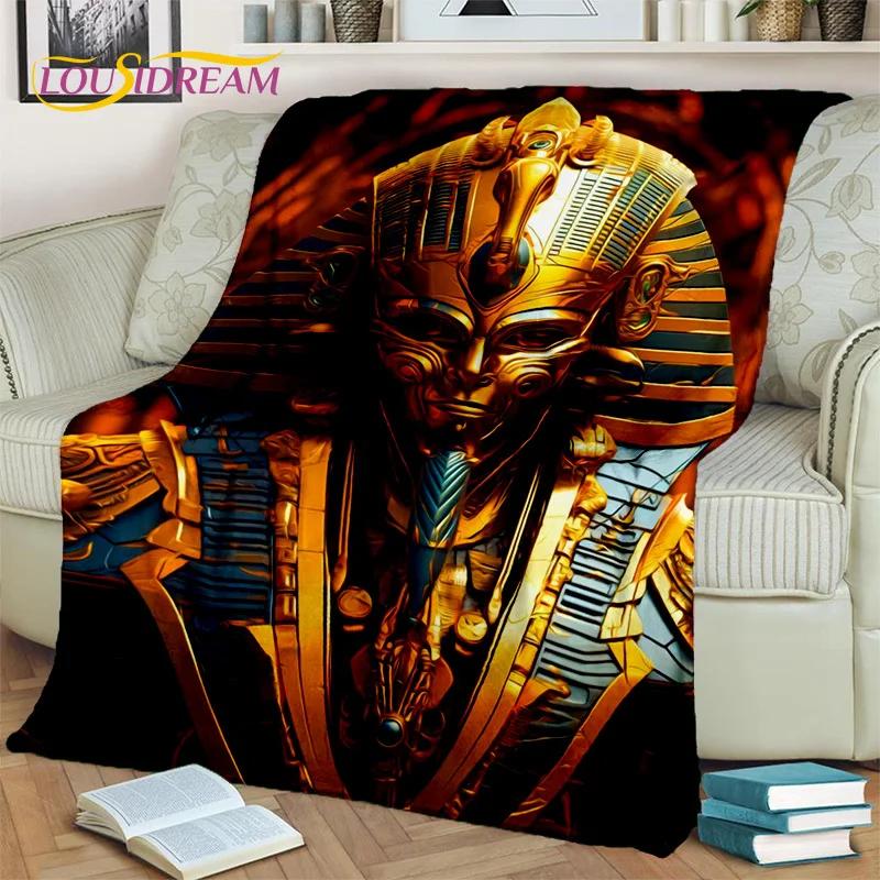 Anubis faraon Horus mumia mitologia egipska bogowie koc, miękki koc do rzucania dla domu sypialnia kanapa z funkcją spania narzuta na piknik koc dziecięcy