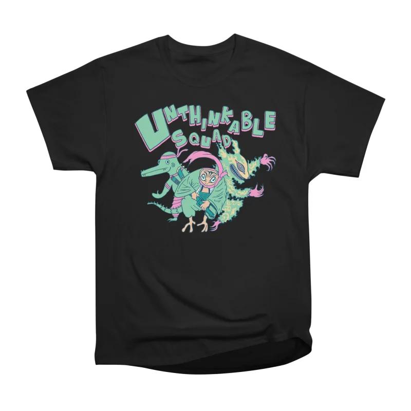 

Men Casual Shirts Short Sleeves UNTHINKABLE SQUAD Black Tees Oversized T-shirts S чёрный