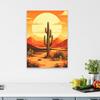 Mexican Cactus Print Colorful Cactus Watercolor Poster Boho Cactus Print Mexico Nature Landscape Botanical Canvas Painting