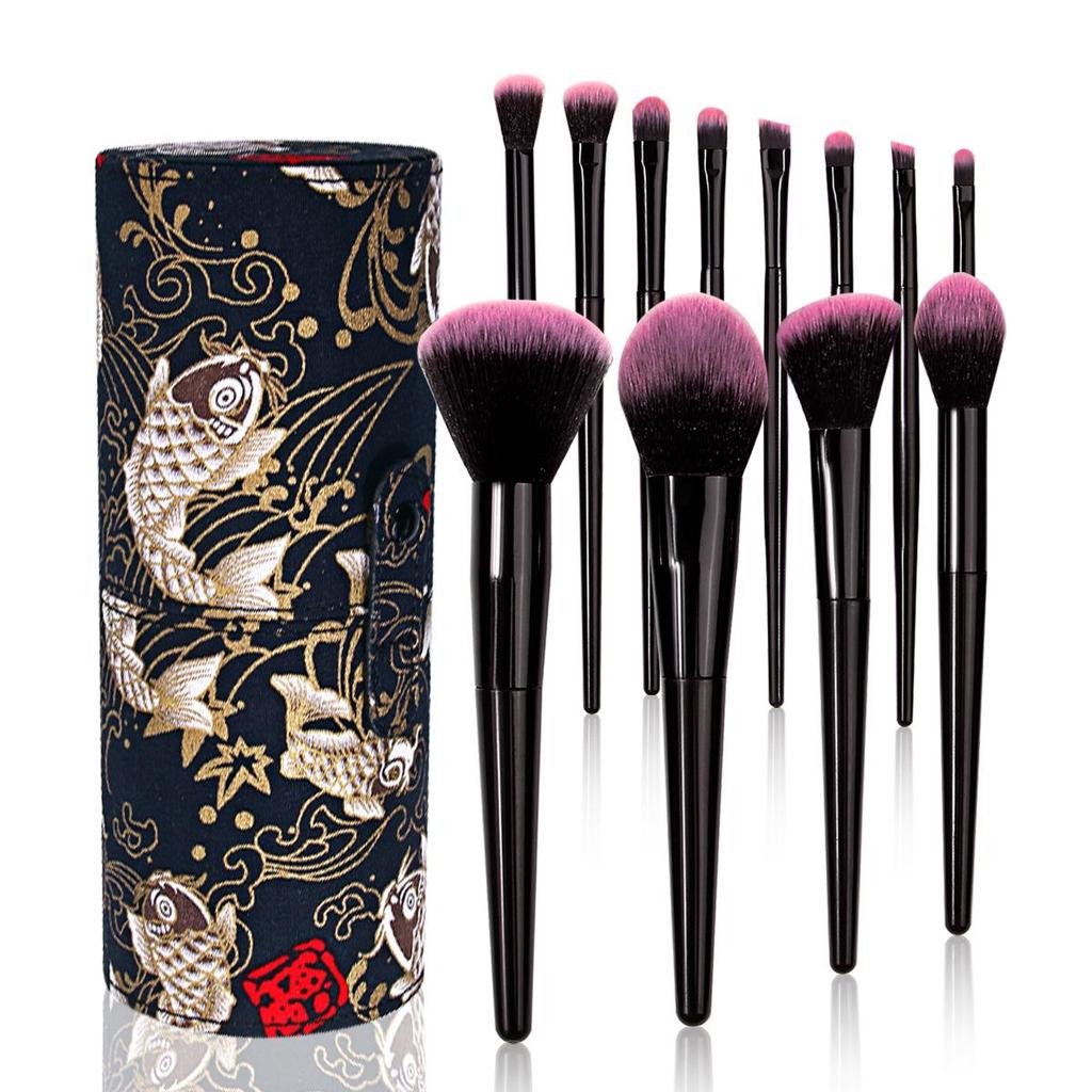 12-Piece Soft Bristle Makeup Brush Set: Includes Powder, Eyeshadow, and Lip Brushes