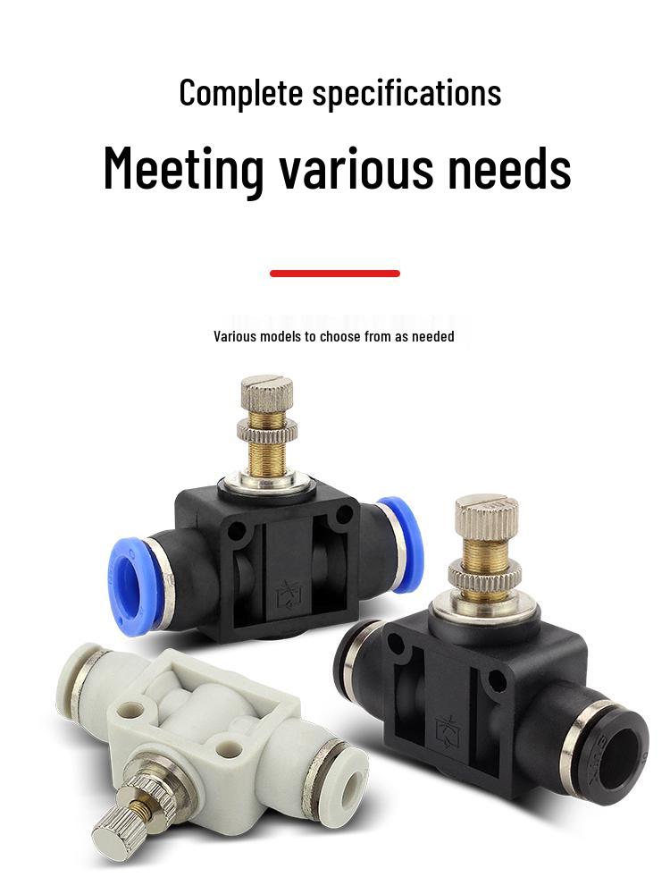 Adjustable Airflow Throttle Valve with Quick Connect (LSA 4/6/8/10mm)