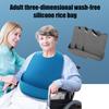 1pcs Silicone Bib Protector Waterproof Adult Mealtime Anti-Oil Disability Aid Apron Senior Citizen Aid Aprons Dining Accessories