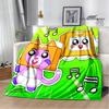 Lankybox Foxy Boxy cute Printed blanket picnic blanket Flannel Warm blanket Soft Cozy Blanket Home travel blanket Birthday Gift
