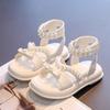 Girls Sandals 2025 Summer New Children's Fashion Pearl Princess Shoes Girls Roman Sandals Foreign Beach Shoes