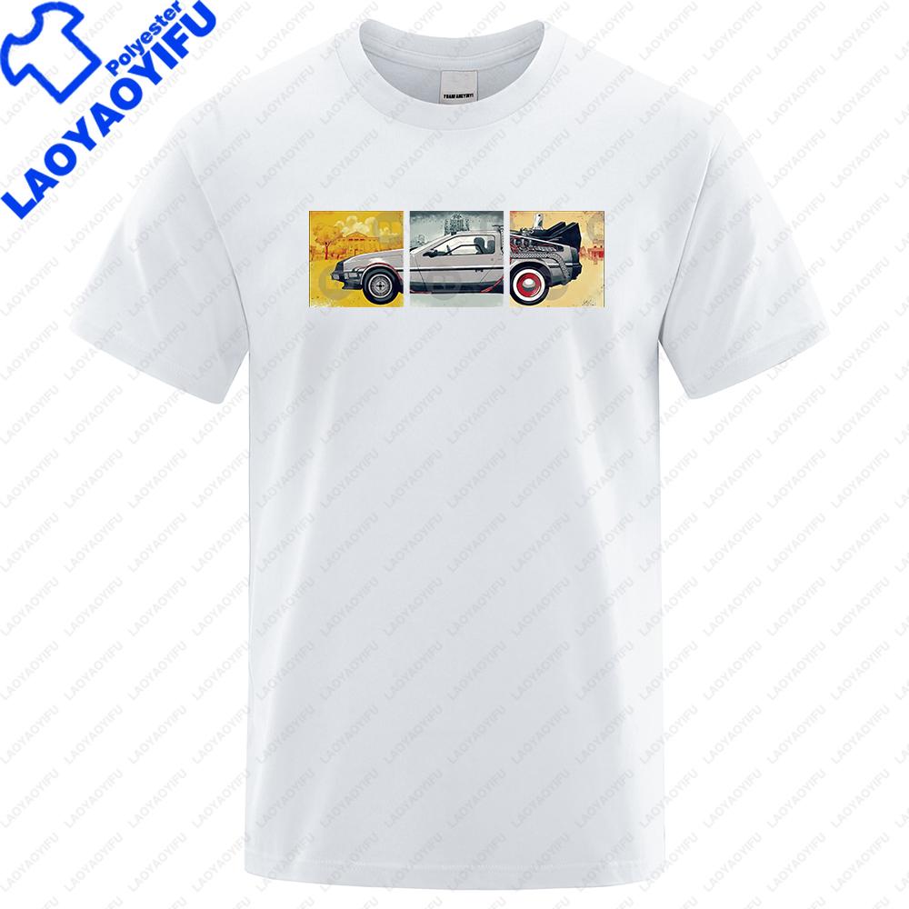 

Summer Fashion Unisex Tshirt Unisex Classic Movie Series Back To The Future Graphic Tshirts Summer Oversized Short-sleev Tee M