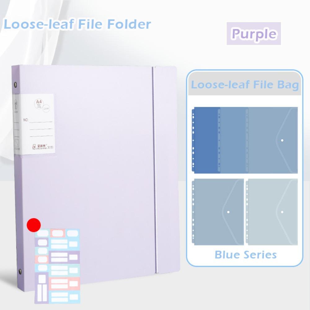 Multi-functional Loose-leaf Design File Folder Set PP Waterproof Document Organizer Test Paper Storage Clip Students