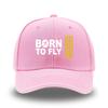 Sandwich sandwich print BORN TO FLY European and American hard top curved edge baseball hat men's outdoor hat