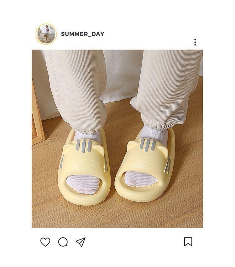 Women’s Non-slip Cartoon Kitten Slippers - Summer Indoor/Outdoor Sandals