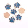 Glitter Drip Oil Cat & Dog Paw Pendant Necklace - 2 Styles, 6 Colors, 16x17mm