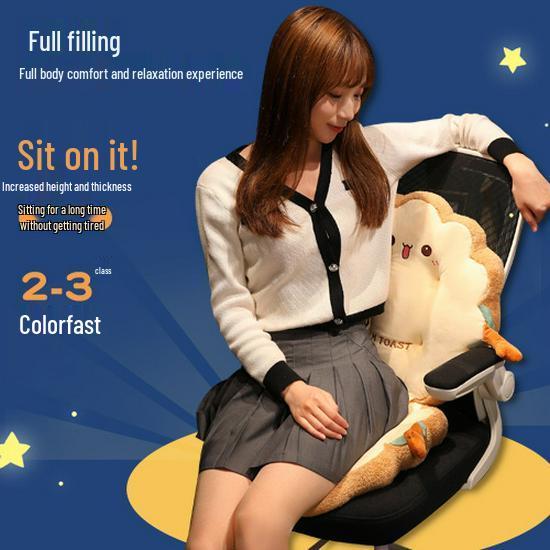 Cute Toast Bread Slice Plush Pillow Cushion for Cats/Decor