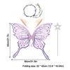 4Pcs Floral Garland Headband Butterfly Wings Set Hollow Mesh Sparkling Angel Wings  Women Girls
