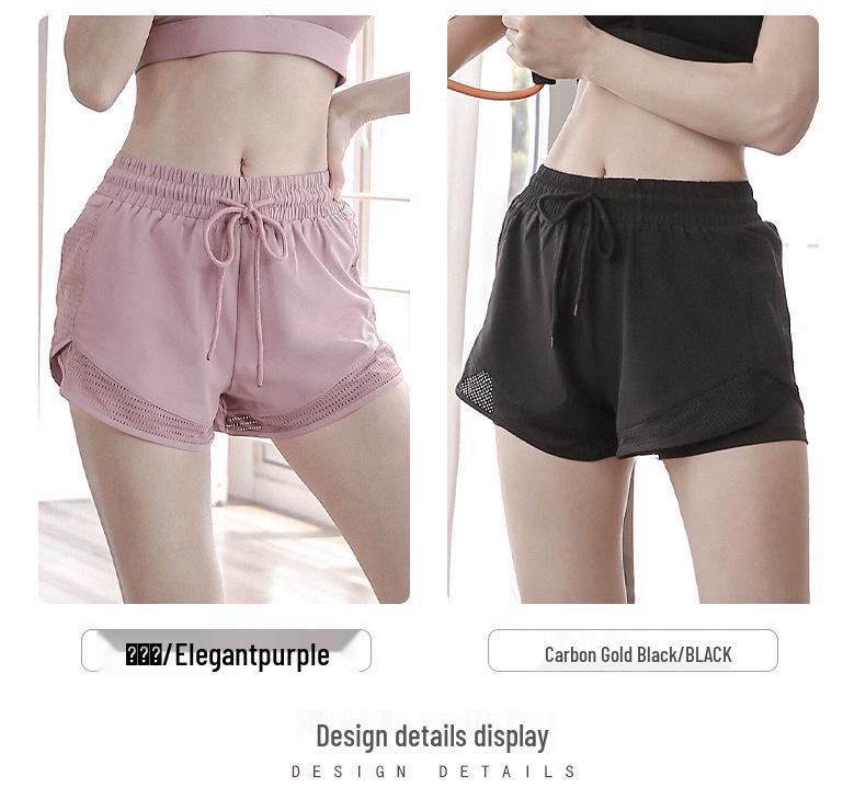 Women's High-Waisted Quick-Dry Yoga Shorts: 2-in-1 Running & Dance Fitness Outerwear