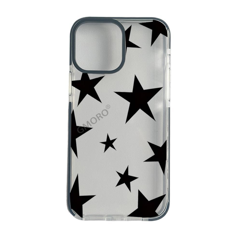 New Graffiti Stars for iPhone16 Premium Mobile Phone Case Apple 17Pro Transparent All-inclusive Soft Case