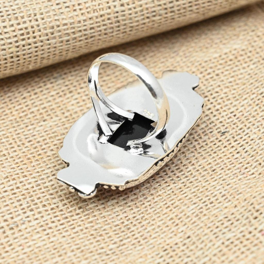 AAA+ Pink Triplet Opal Handmade Solid 925 Sterling Silver Jewelry Ring For Women