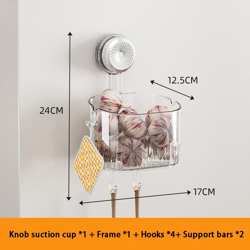 1PC Suction Cup Washbasin Storage Rack Self-Adhesive Bathroom Organizer No Drilling Required Punch-Free Installation