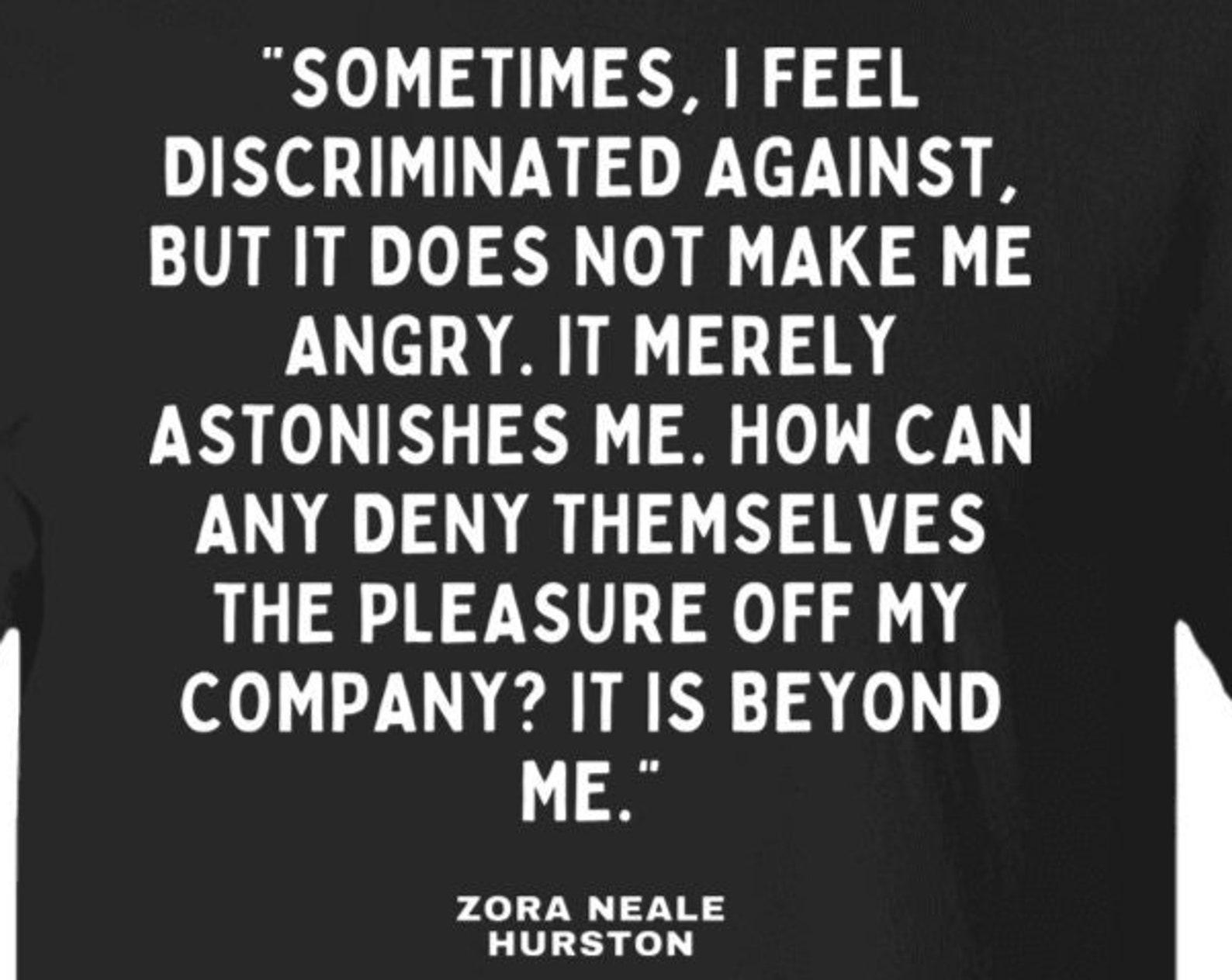 Zora Neale Hurston African American Writer Black Woman Anti Discrimination Black History Juneteenth Tee T shirt XL