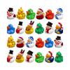 Christmas Kids Bath Toys Set With Squeaky Rubber Ducks For Holiday Play