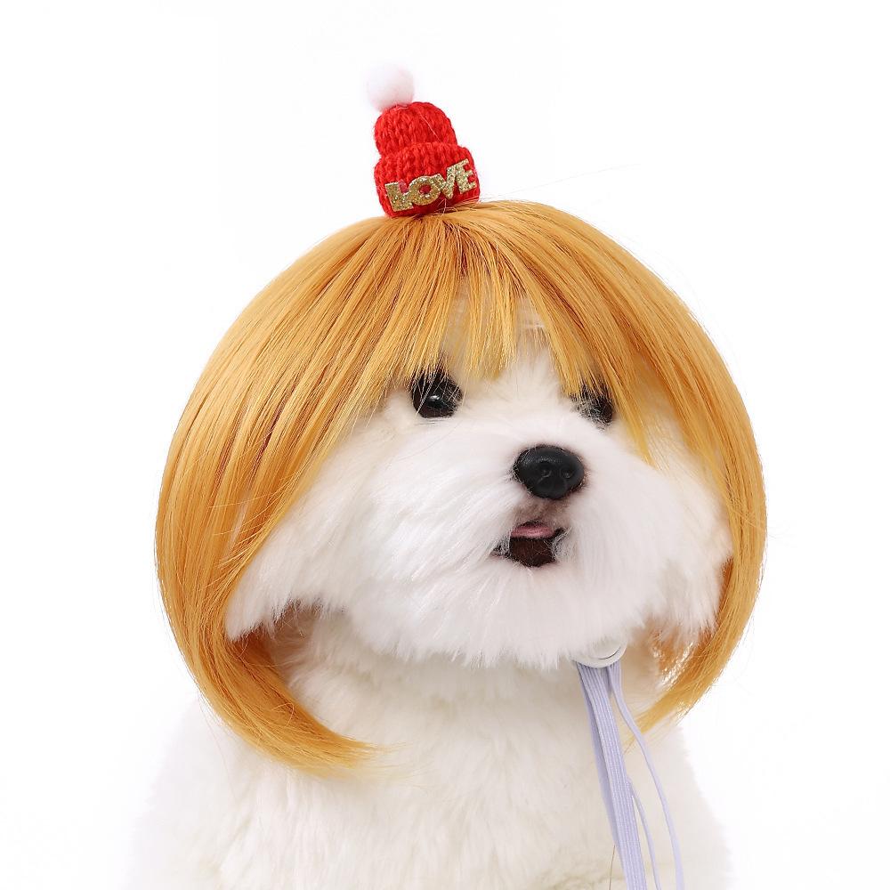 Pet Quality Premium Wig For Dogs And Cats In Trendy Bob Cut For Seasonal Celebrations