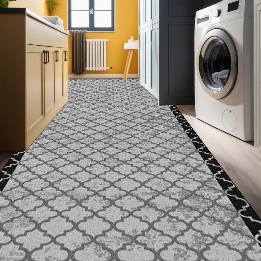 Modern Geometric Corridor Carpet Kitchen Decor Non-slip Runner Rugs Bathroom Passageway Entrance Door Mat Hotel Lobby Long Rugs