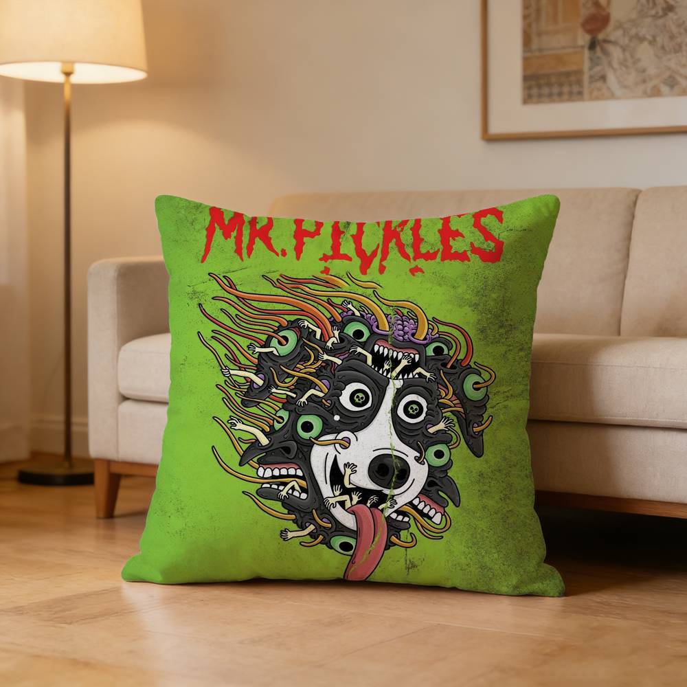 Cool Cartoon Mr PPickles Pillow Case for Sofa Living Room Home office Decor Protective Cover