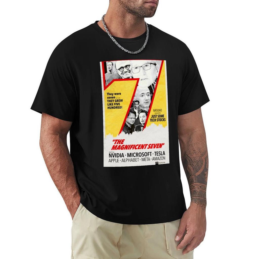 The Magnificent Seven (Stocks) Tshirt Running Perforunisexce Short Sleeve Tee