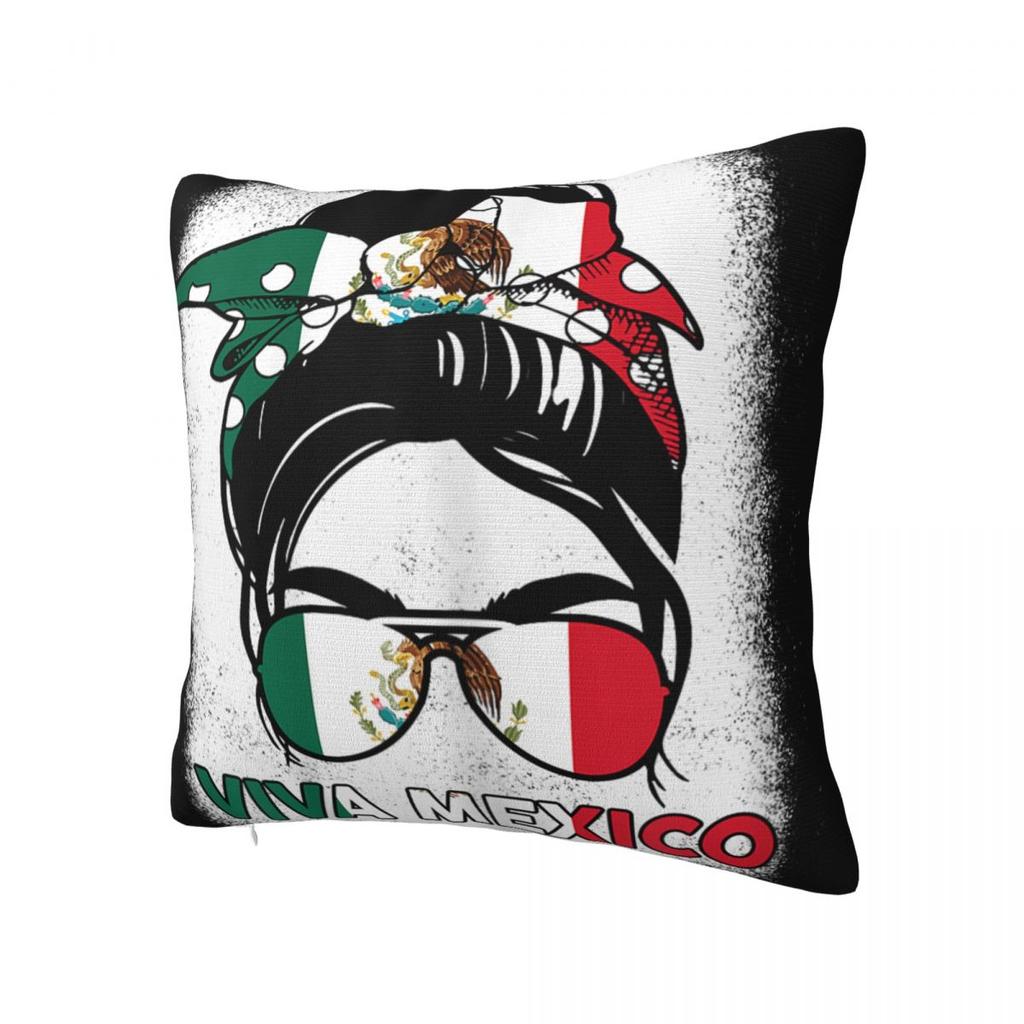Viva Mexico Mexikanische Flagge Kissenbezug Unabhängigkeitstag Kissenhülle Kissenbezug Grafische Kissenbezüge für Sofa Auto Heimdekoration