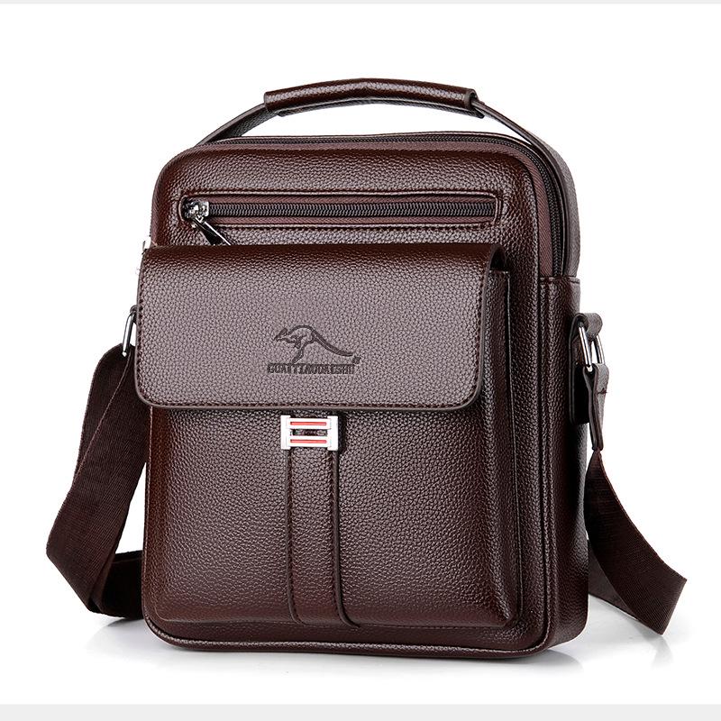 Men's Multi-Functional Crossbody Handbag - Double-Layer, Large Capacity, Fashionable Design
