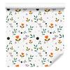 Flowers and Berries Wallpaper White and Light Gray for Living Room and Bedroom 50x1000