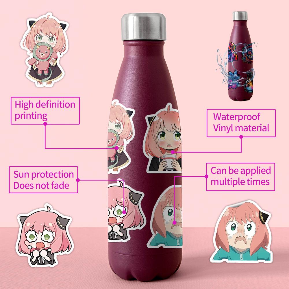 50 Cute Spy X Family Waterproof Stickers for Water Bottles & Laptops