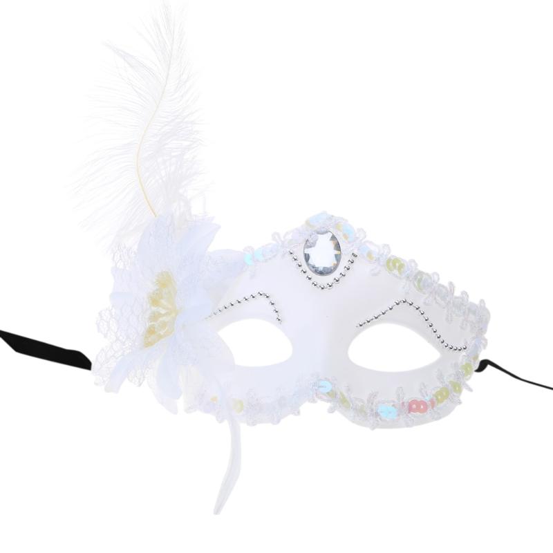 Костюм Женская Маска Перо Сексуальная Маска на Хэллоуин Маскарадная Маска на Пол-лица Сексуальная Карнавальная Маска Маска для Вечеринки-бала