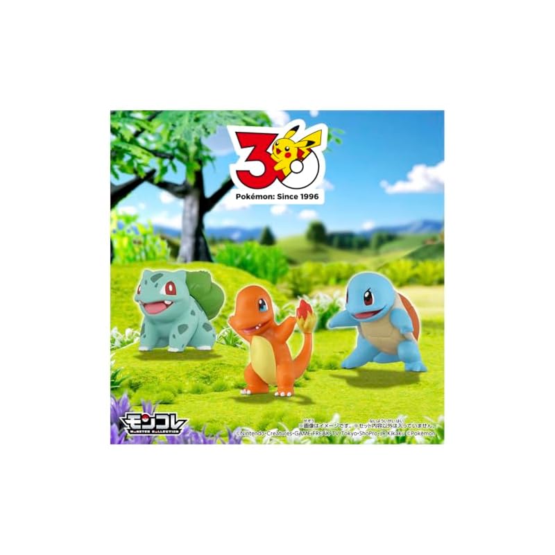 TAKARA TOMY Pokémon 30th Anniversary MonColle Journey 3-Pokémon Set Kanto Region