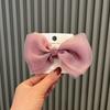 Korean Princess Pearl Bow Hair Clip for Girls - Fashionable Yarn DIY Headwear