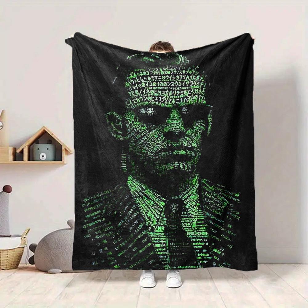 1 Stück Die Matrix Flanell-Kuscheldecke - HD-Druck Leicht Weich Warm Ganzjahresdecke für Sofa, Bett, Reisen, Camping 010