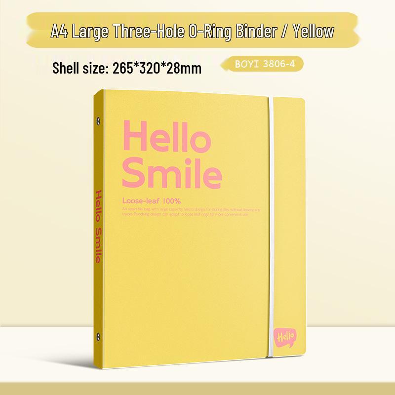 Baiyi Solid Color File Organizer - Loose-Leaf Folder for Documents & Study Materials