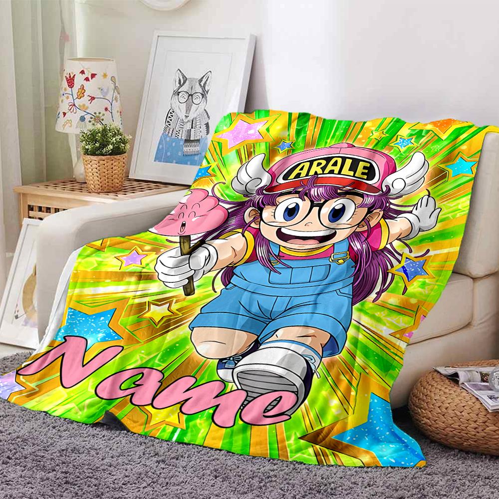 Customiz Name Personality Arale Norimaki Blanket Soft &Warm Sofa Office Bed Travel Lunch Break Blanket, Gift Suitable for All Seasons