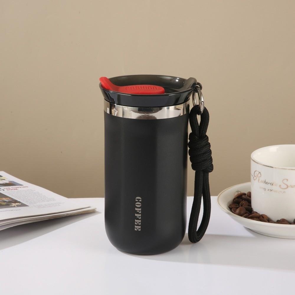 Leak-Proof Vacuum Flask Double Wall Thermal Mug Portable Coffee Mug  Commute Use