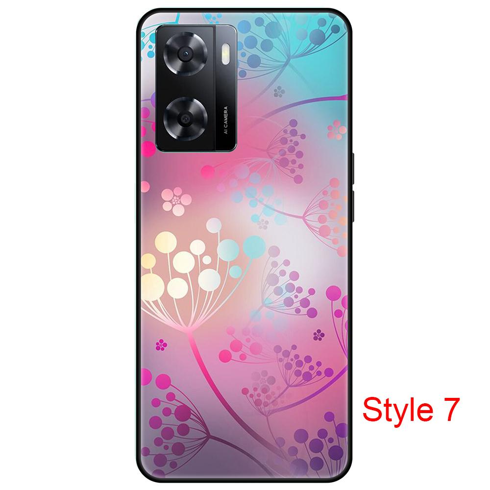 for Oppo A57 4G Black Case Cute Cartoon Soft Silicon shockproof Back Cover 6.56inch Full protection bumper PFTM20