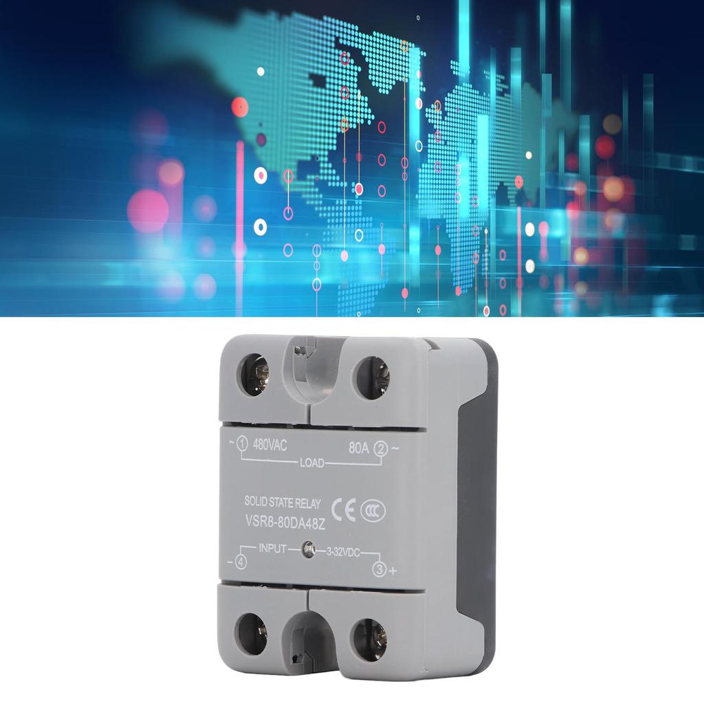  Solid State Relay SSR  to AC 80A 3‑32VDC Input 480VAC Output VSR8‑80DA48Z