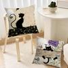 Cute Black Cat Printed Pillowcases Office Car Sofa Bed Cushion Cover Home Bedroom Decoration