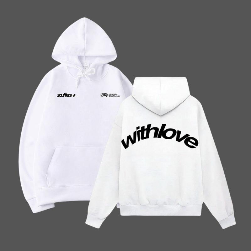 Eurasian Size Fleece Sweater Loose Letter Casual Fashion Sports Hooded Sweater Jumper