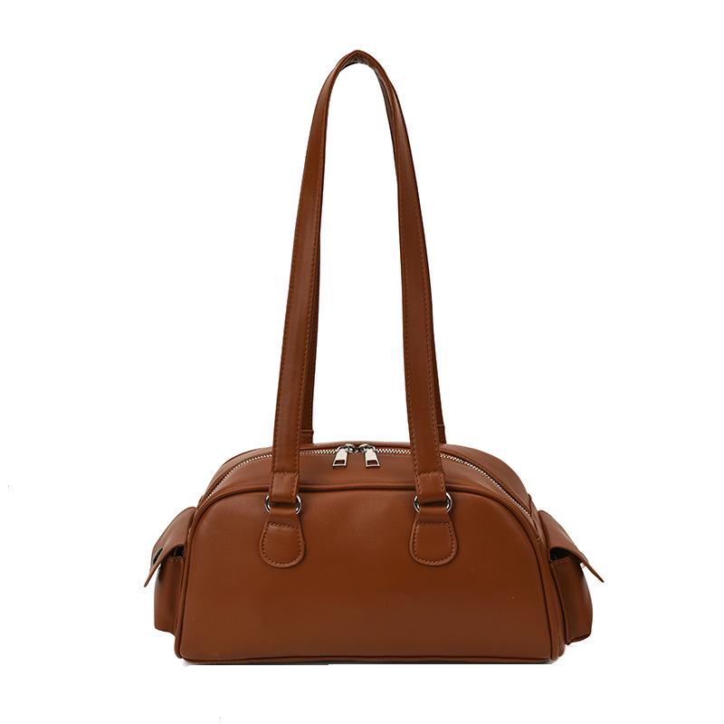 Niche Retro Handheld Underarm Bowling Bag - Women's 2025 Multi-Pocket Single Shoulder Pillow Bag