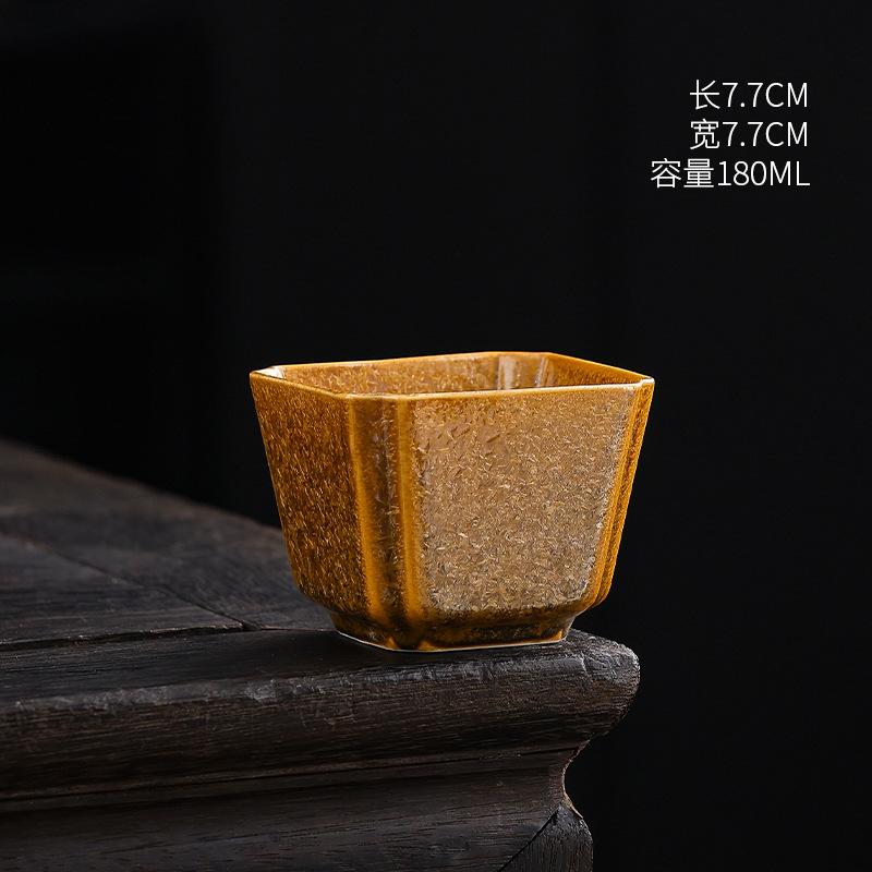 Coarse Pottery Master Cup Single Cup Women'S Ceramic Teacup Kung Fu Tea Set Household Tea Cup Small Cup Chinese Tea Cup Jianzhan