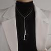 Geometric Wheat Ear Tassel Sweater Necklace: Minimalist Design for Women's Cold Style Elegance.